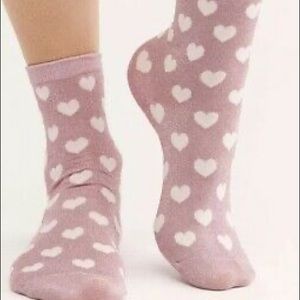 NWOT Free People metallic heart socks